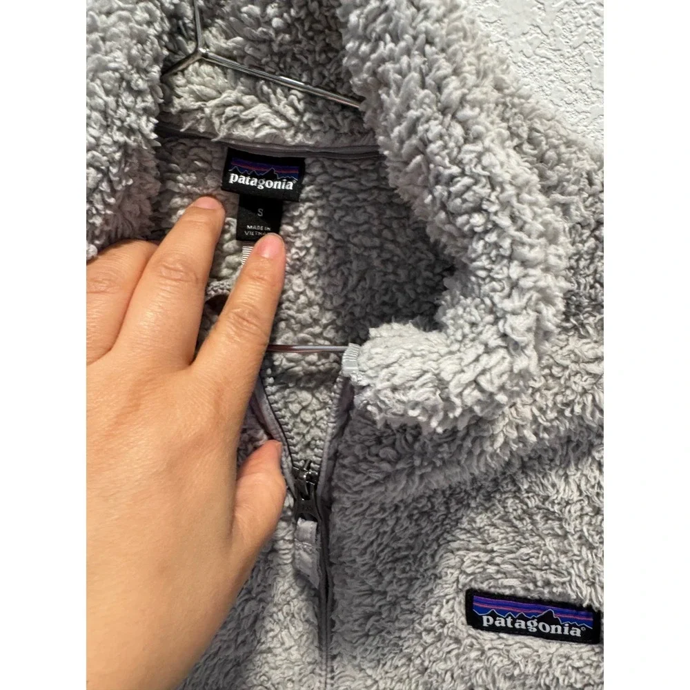 Patagonia Los Gatos Fleece Women Small Gray Half Zip‎ Cozy Warm EUC